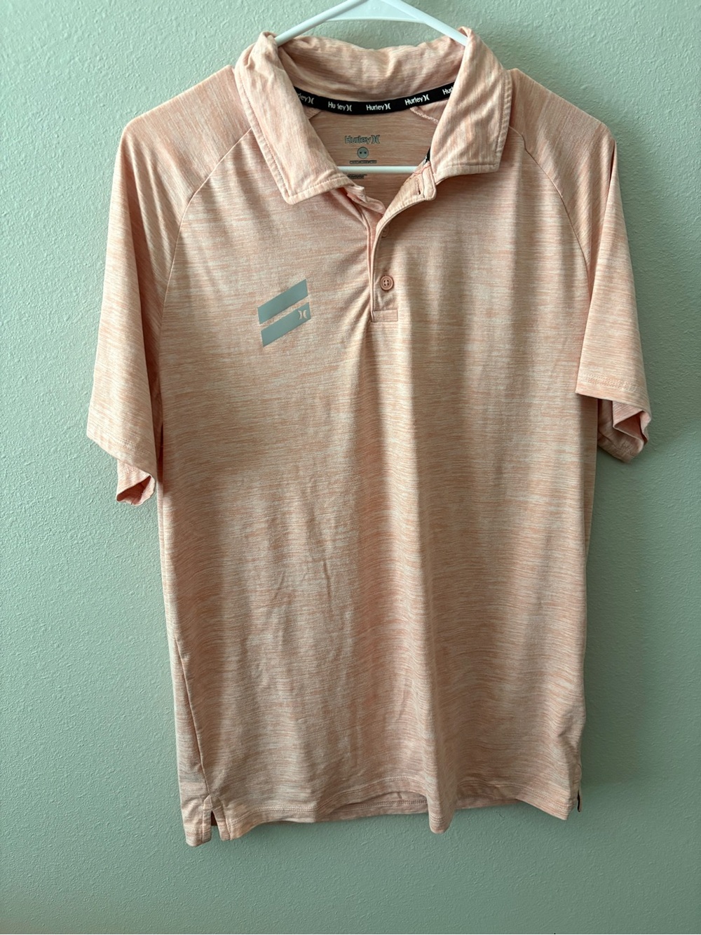 Hurley Men's Light Peach Heather Performance Polo